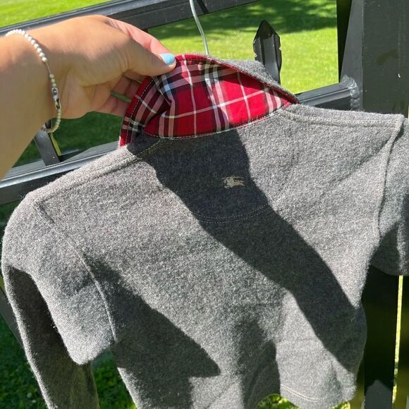 Burberry Wool Long Sleeve Polo Shirt NWT - Picture 6 of 6